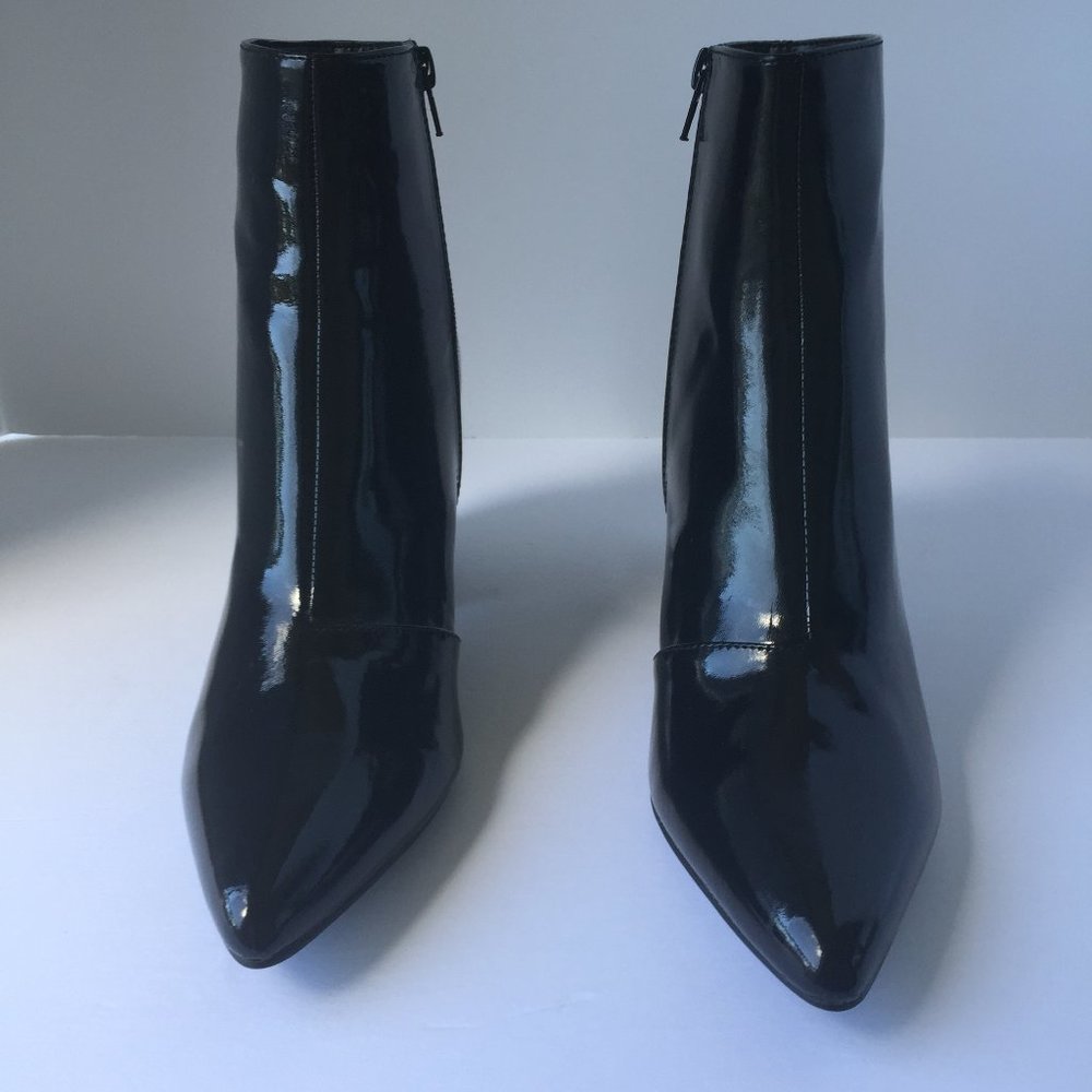 Black Patent Upper Ankle Boots  Dolls Kill Size 10